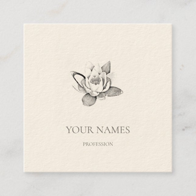TARJETA BLANCA DE NEGOCIOS DE LOTUS (Anverso)