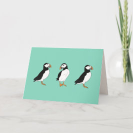 Tarjeta blanca de Puffin