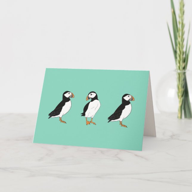 Tarjeta blanca de Puffin (Anverso)