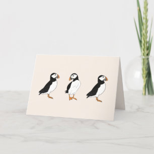 Tarjeta blanca de Puffin