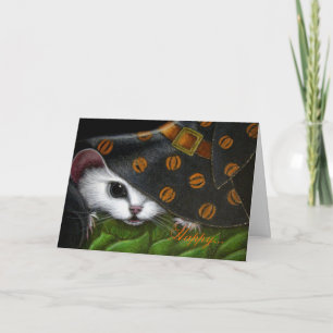 Tarjeta BLANCA de RAT/MICE/MOUSE HALLOWEEN