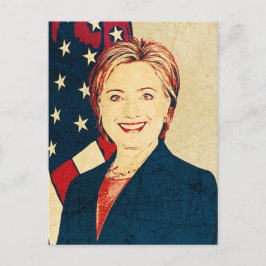 Tarjeta blanca del arte pop de Hilary Clinton Memo