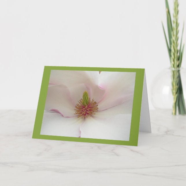 Tarjeta blanca del flor de la tarjeta de la flor (Anverso)