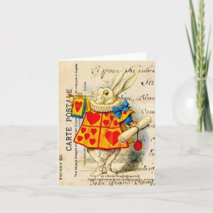 Tarjeta blanca del país de las maravillas del