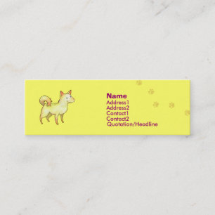 Tarjeta blanca del perfil del perro