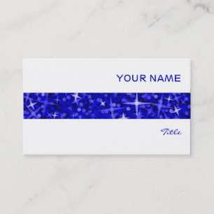 Tarjeta blanca Glitz Dark Blue stripe