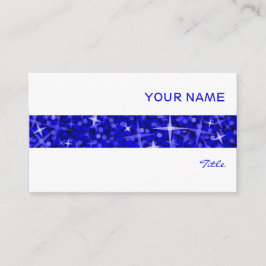 Tarjeta blanca Glitz Dark Blue stripe