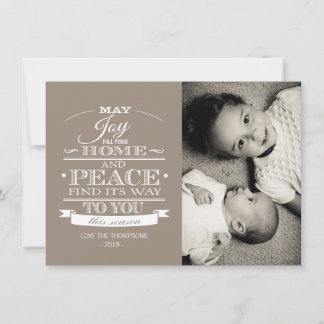 Tarjeta blanca neutral de la foto del navidad de