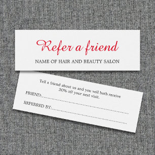 Tarjeta blanca roja limpia elegante simple de la
