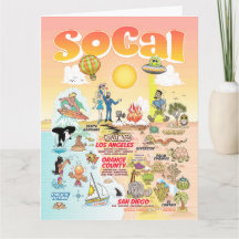 Tarjeta blanca SoCal de tamaño de letra