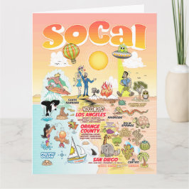 Tarjeta blanca SoCal de tamaño de letra