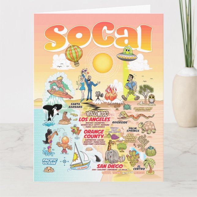 Tarjeta blanca SoCal de tamaño de letra (Anverso)