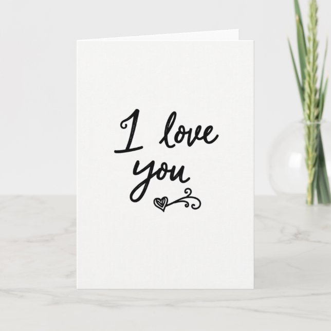 Tarjeta Blanca Te Amo (Anverso)