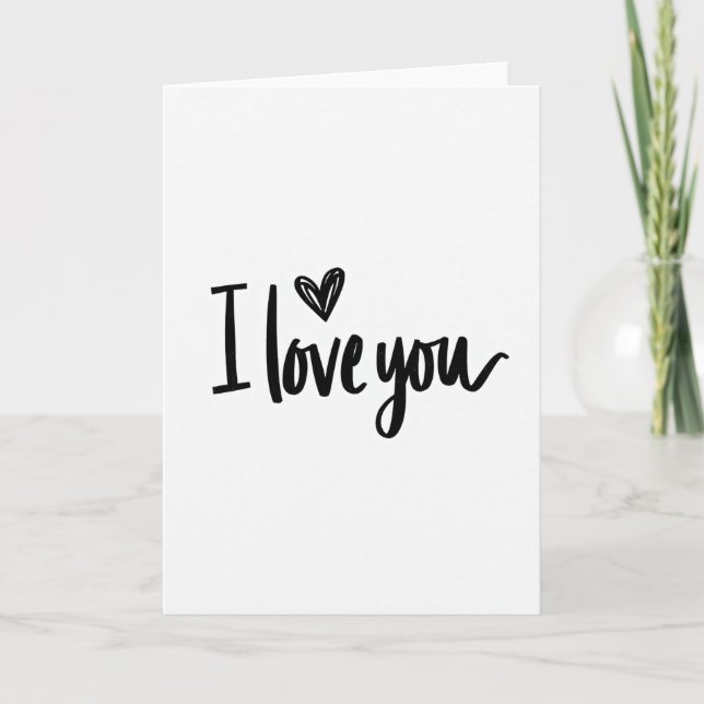 Tarjeta Blanca Te Amo Corazón (Anverso)