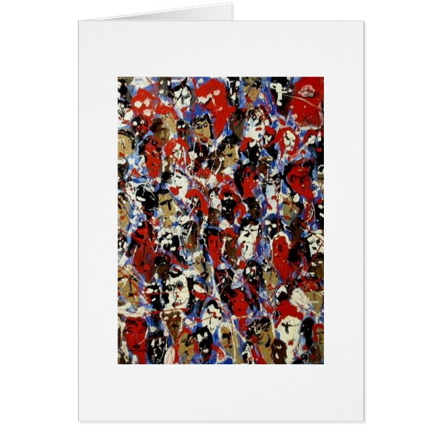 Tarjeta blanca "Una Vibración Mundial" - Unidad Gl (Frente)