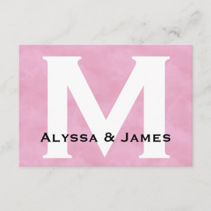 Tarjeta blanca Y029 de RSVP del rosa de encargo