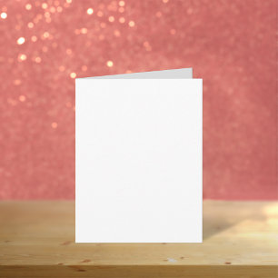 Tarjeta Blanco claro 4" x 5,6" Aniversario en blanco peque