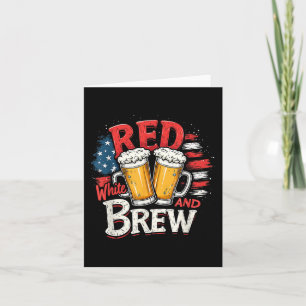 Tarjeta Blanco Rojo Y Brew Cuarto De Los Amantes De La Cer