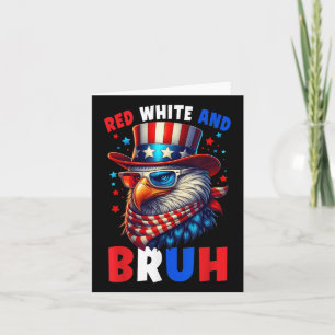 Tarjeta Blanco Rojo Y Bruto 4 De Julio Niños Patrióticos C