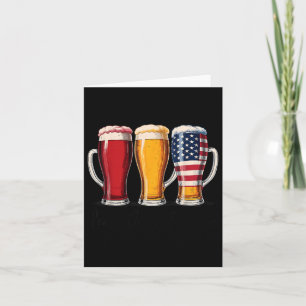 Tarjeta Blanco Rojo Y Novedad De Cerveza Estadounidense Fu