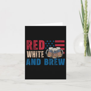 Tarjeta Blanco Rojo Y Se Rata Graciosa Cerveza Retro Usa 4