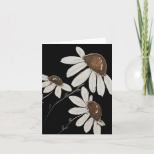 Tarjeta Blanco sobre las mareas negras de acuarela - blanc