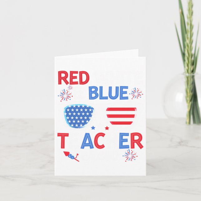 Tarjeta Blanco Y Blanco Rojo; Equipo De Maestros Azul 4 De (Anverso)