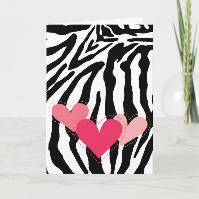 Tarjeta blanco y negro de los corazones del (Anverso)