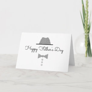 Tarjeta Blanco y negro vintage del Día del Padre