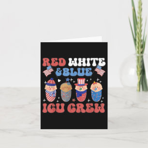 Tarjeta Blanco y rojo & azul de la tripulación Nicu Gr