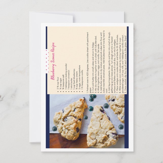 Tarjeta Blank Blueberry Scones (Anverso)
