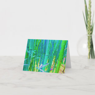 Tarjeta Blank Notecard Bamboo Forest Design