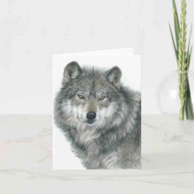 Tarjeta Blank Notecard "Haunted Eyes" Arte original (Anverso)
