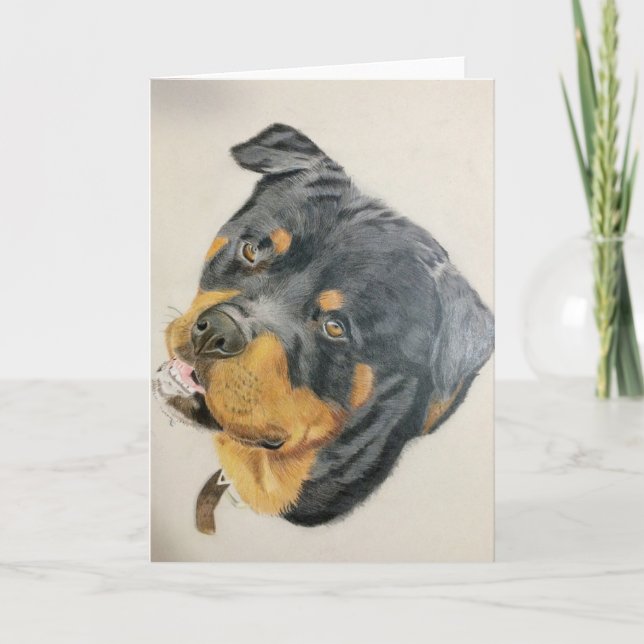 Tarjeta blank Rottie greeting card (Anverso)