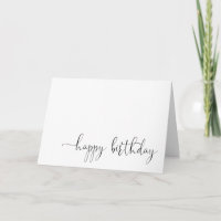 Blank Simple Business Happy Birday Card