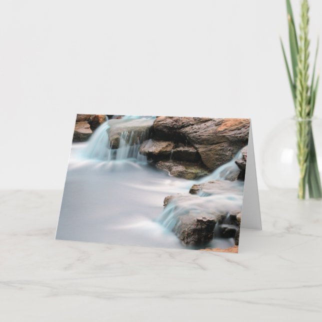 Tarjeta Blank Texas Sugar Land Park Silky Waterfall (Anverso)