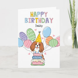 Tarjeta Blenheim Cavalier King Charles Spaniel Cumpleaños