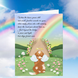 Tarjeta Blenheim Cavalier King Rainbow Bridge Sympathy 