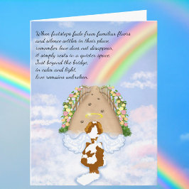 Tarjeta Blenheim Cavalier Rainbow Clouds Bridge Sympathy