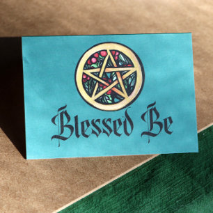 Tarjeta Blessed Be Yule Pagan Holiday