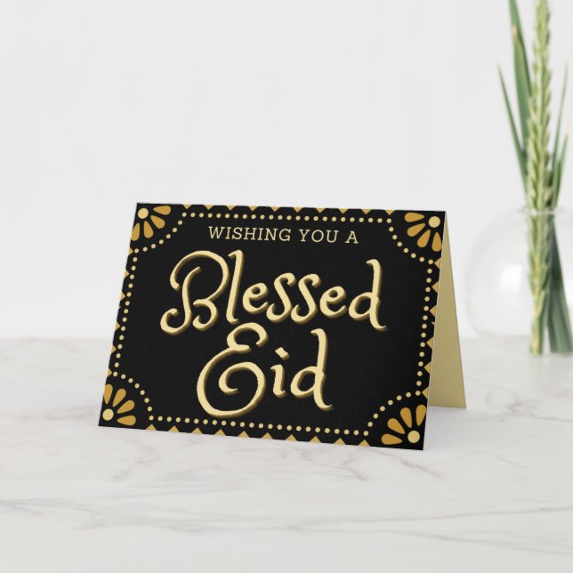 Tarjeta Blessed Eid Greeting Card (Anverso)