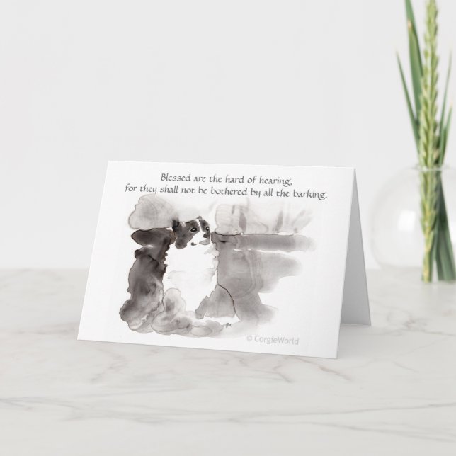 Tarjeta "Blessed es la dura beatitud del Corgi de la (Anverso)
