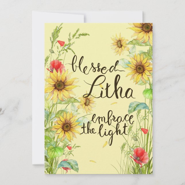 Tarjeta Blessed Litha (Anverso)