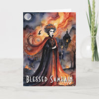 Blessed Samhain Red Queen Halloween Noche Bruja