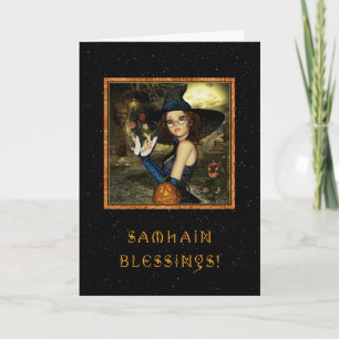 Tarjeta Blessed Samhain - Witch Stars