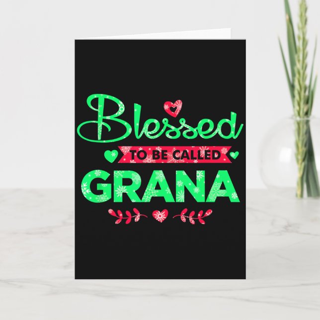 Tarjeta Blessed To Be Called Grana Funny Grandma Christmas (Anverso)