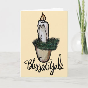 Tarjeta Blessed Yule Candle