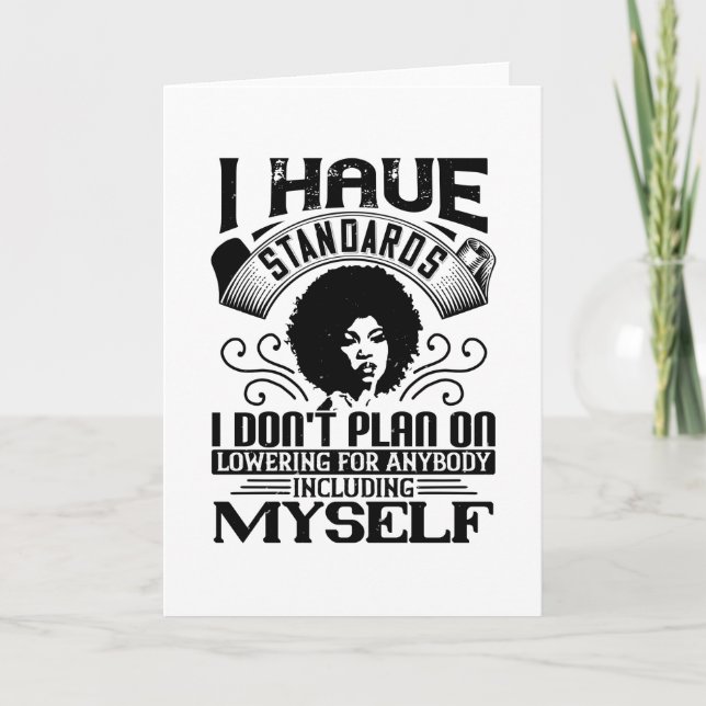 Tarjeta BLM - Nunca disminuya sus estándares (Anverso)