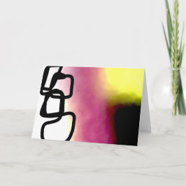 Tarjeta Blockchain: Resumen rosa, amarillo, negro y blanco