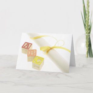 Tarjeta Blocks and Diploma Graduation Card